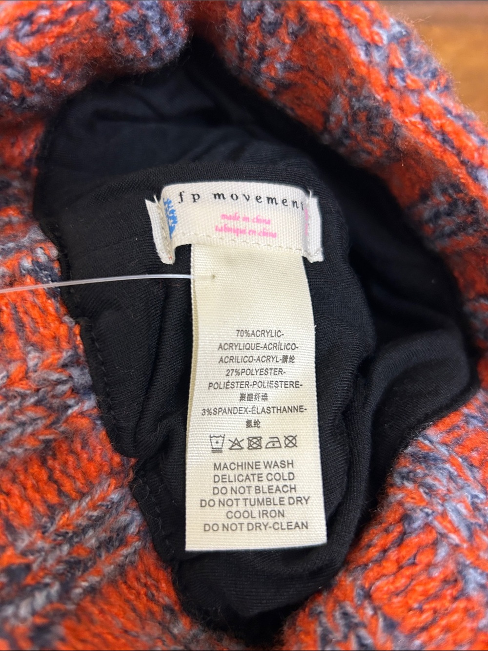 FP Movement by Free People Orange & Blue Pom Beanie - Picture 9 of 11